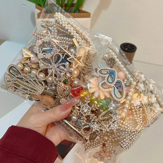 Pearl Bow Hair Clips Set